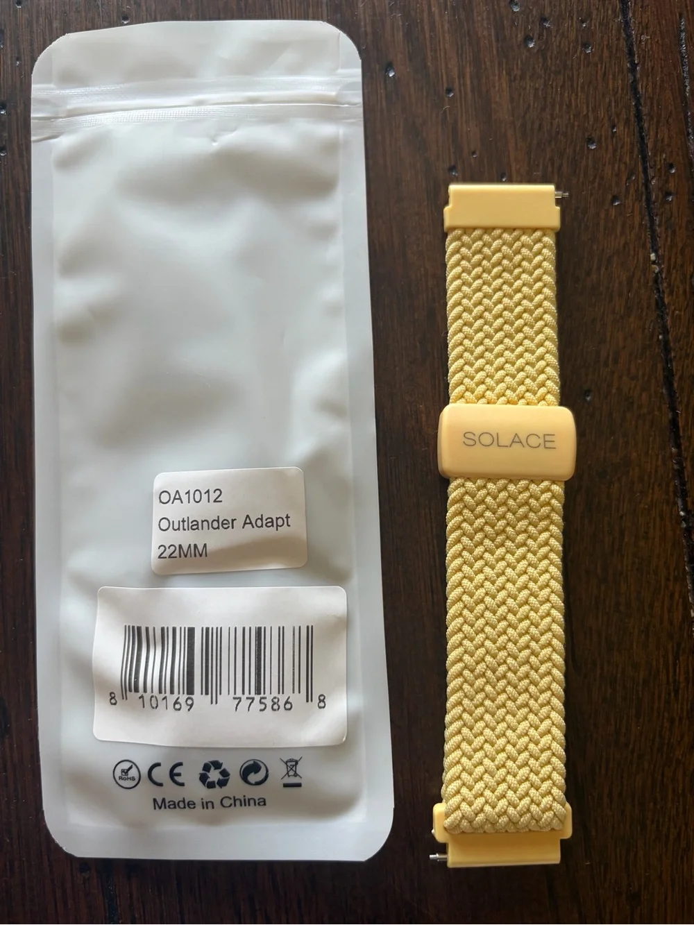 Solace Butter Yellow Woven Watch Band